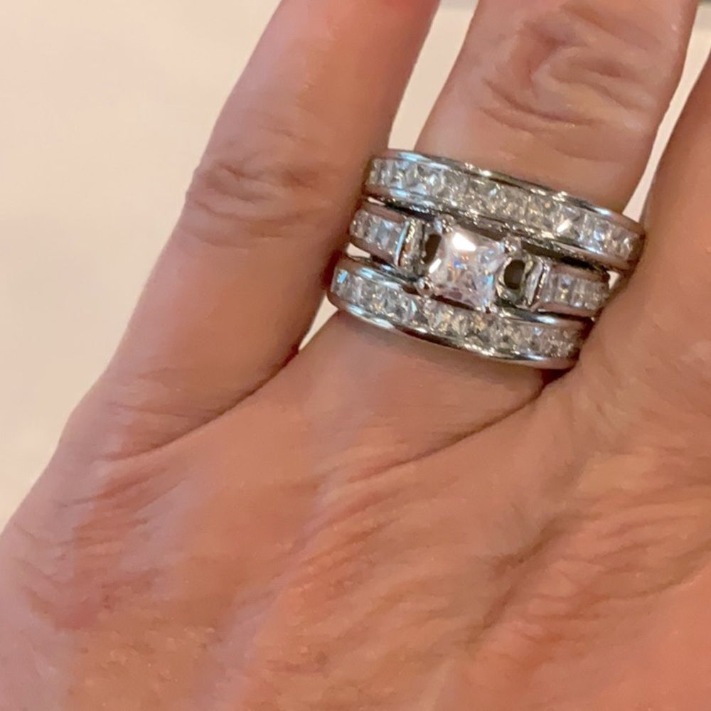 3 Piece Wedding Band Set